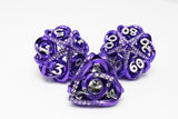 Hollow Hearts: Jeweled Purple - Metal RPG Dice Set Metal Dice Foam Brain Games