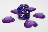 Hollow Hearts: Jeweled Purple - Metal RPG Dice Set Metal Dice Foam Brain Games