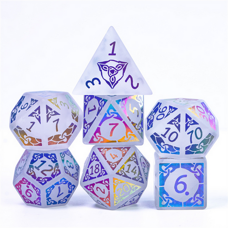 Quartz and Rainbow Flourish Stone Dice Foam Brain Games