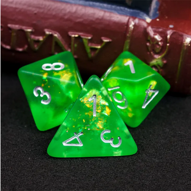 Radioactive Ore RPG Dice Set Plastic Dice Foam Brain Games