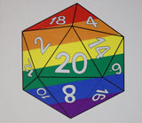Pride D20 Snap Tray: Rainbow Dice Tray Foam Brain Games