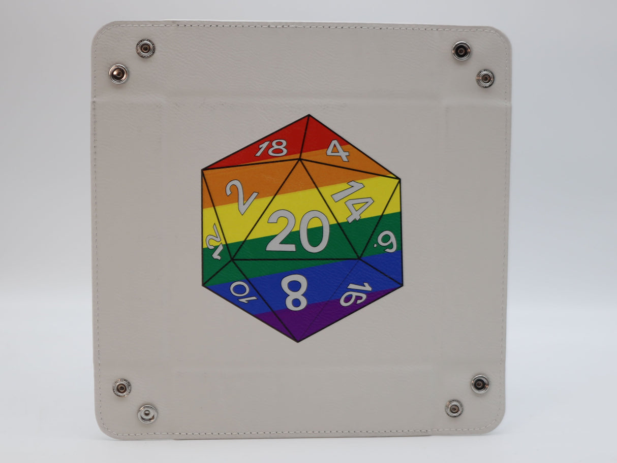 Pride D20 Snap Tray: Rainbow Dice Tray Foam Brain Games
