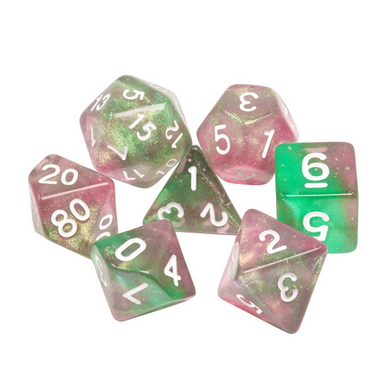 Glow in the Dark Rebirth RPG Dice Set Plastic Dice Foam Brain Games