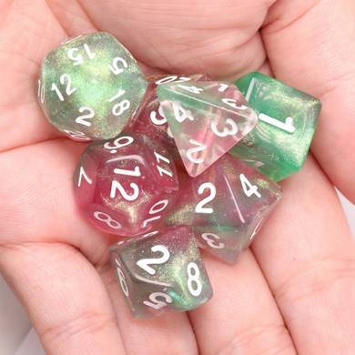 Glow in the Dark Rebirth RPG Dice Set Plastic Dice Foam Brain Games