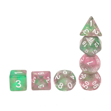 Glow in the Dark Rebirth RPG Dice Set Plastic Dice Foam Brain Games