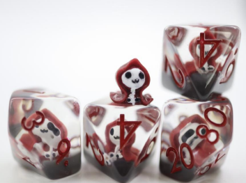 Red Reaper RPG Dice Set Plastic Dice Foam Brain Games