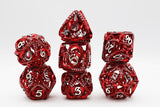 Hollow Hearts: Jeweled Red - Metal RPG Dice Set Metal Dice Foam Brain Games