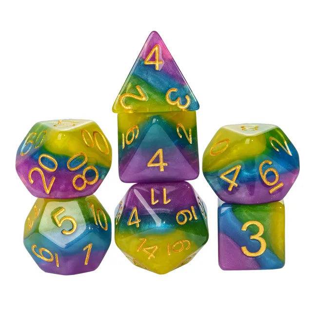 Rock Candy RPG Dice Set Plastic Dice Foam Brain Games