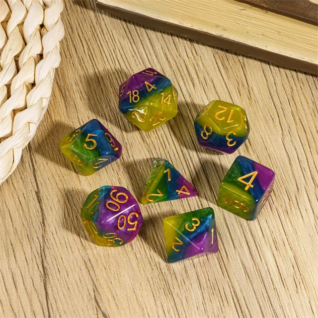 Rock Candy RPG Dice Set Plastic Dice Foam Brain Games