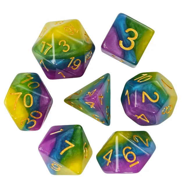 Rock Candy RPG Dice Set Plastic Dice Foam Brain Games