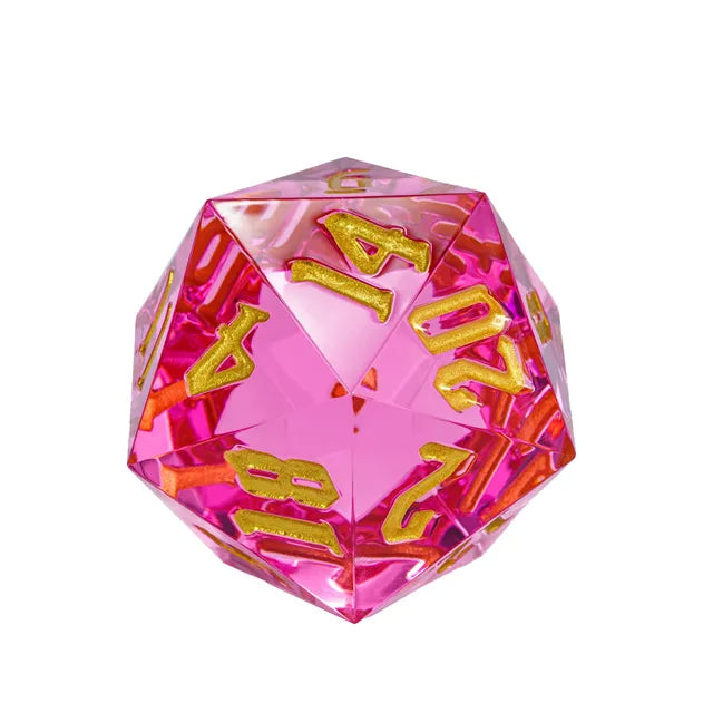 55mm Titan D20 - Sharp Edge Romantic Interlude Plastic Dice Foam Brain Games