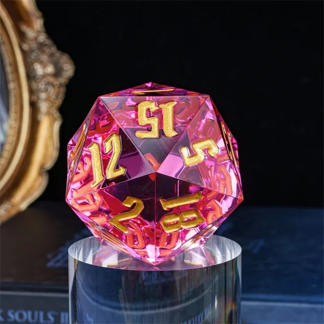 55mm Titan D20 - Sharp Edge Romantic Interlude Plastic Dice Foam Brain Games