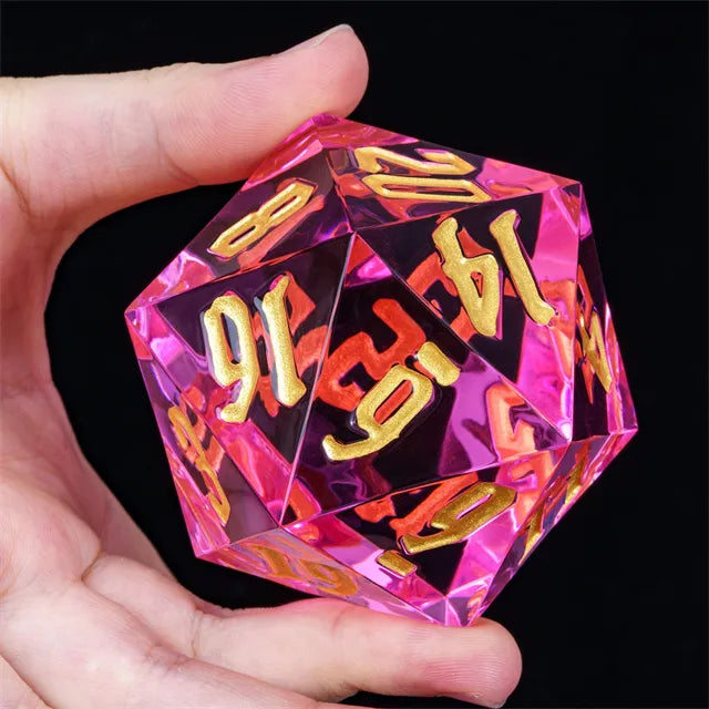 55mm Titan D20 - Sharp Edge Romantic Interlude Plastic Dice Foam Brain Games