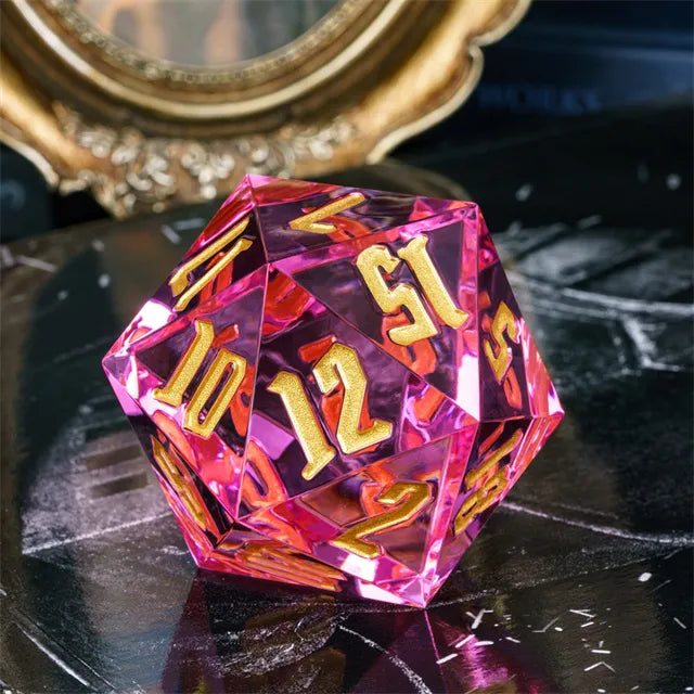 55mm Titan D20 - Sharp Edge Romantic Interlude Plastic Dice Foam Brain Games