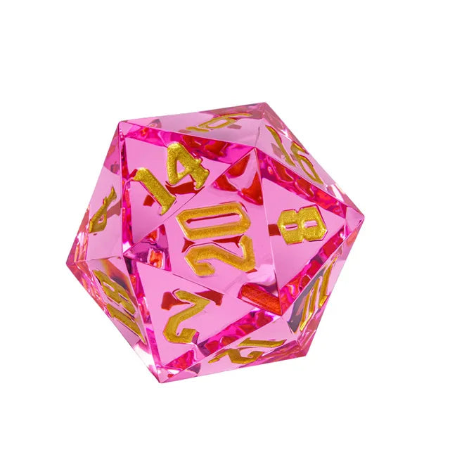 55mm Titan D20 - Sharp Edge Romantic Interlude Plastic Dice Foam Brain Games