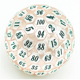 45mm Metal D100 - Rose Gold & Silver Metal Dice Foam Brain Games