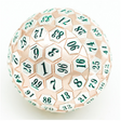 45mm Metal D100 - Rose Gold & Silver Metal Dice Foam Brain Games