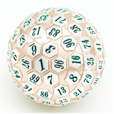 45mm Metal D100 - Rose Gold & Silver Metal Dice Foam Brain Games