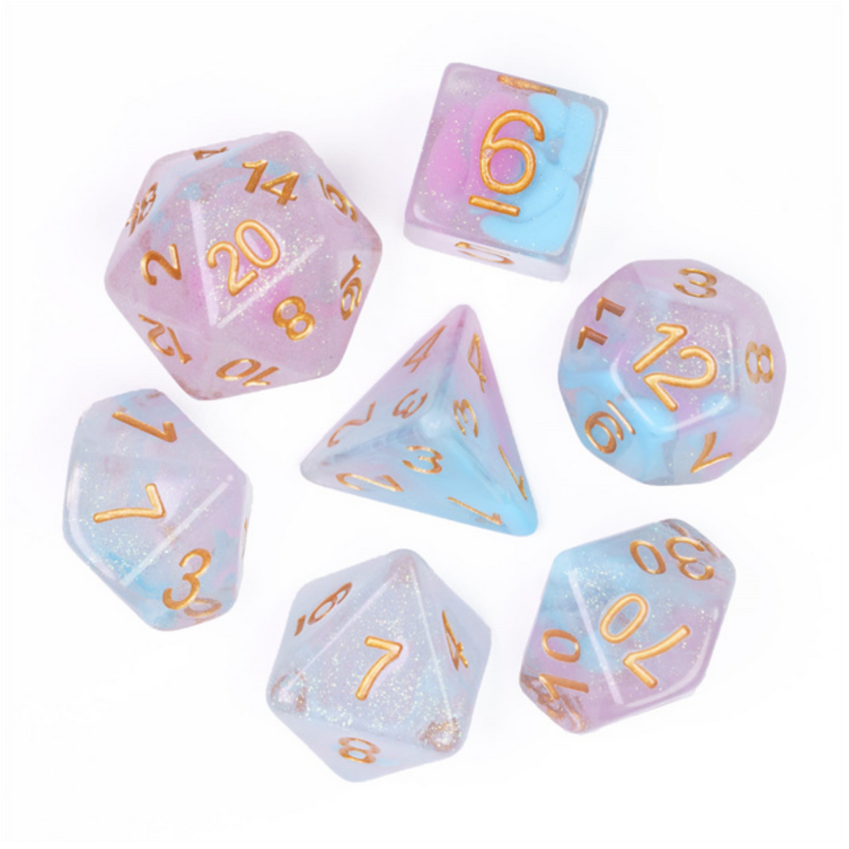 Flare of Ambition RPG Set Plastic Dice Foam Brain Games