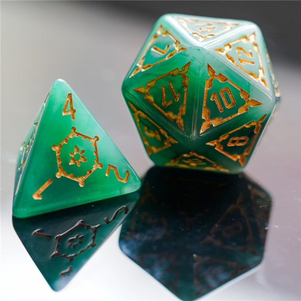 Huge Green Castle Dice Set - 25mm Plastic Dice Foam Brain Games