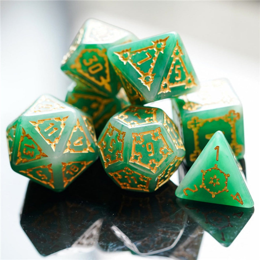 Huge Green Castle Dice Set - 25mm Plastic Dice Foam Brain Games