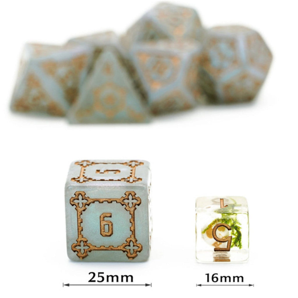 Huge Gray Castle Dice Set - 25mm Plastic Dice Foam Brain Games