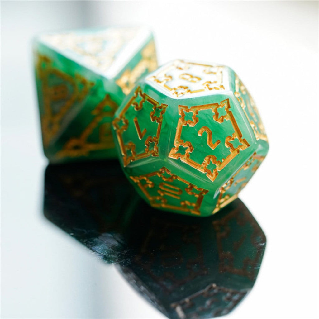 Huge Green Castle Dice Set - 25mm Plastic Dice Foam Brain Games