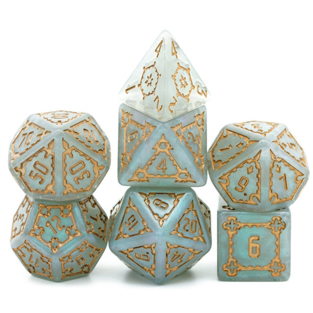 Huge Gray Castle Dice Set - 25mm Plastic Dice Foam Brain Games