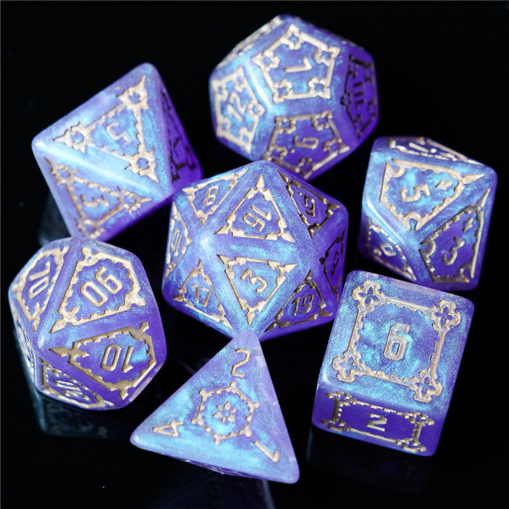 Huge Blue Castle Dice Set - 25mm Plastic Dice Foam Brain Games