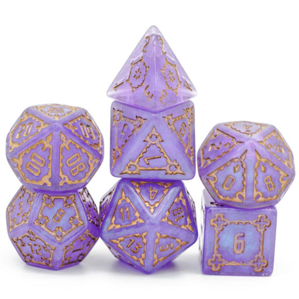 Huge Purple Castle Dice Set - 25mm Plastic Dice Foam Brain Games