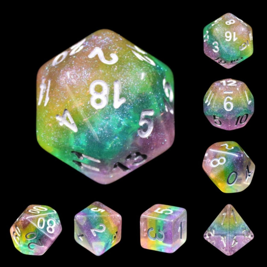 Fairy Dust RPG Dice Set Plastic Dice Foam Brain Games