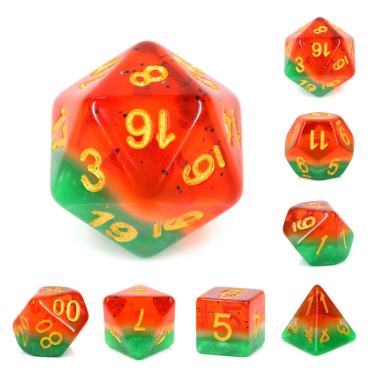 Watermelon RPG Dice Set Plastic Dice Foam Brain Games