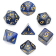 Black & Blue Galaxy RPG Dice Set Plastic Dice Foam Brain Games