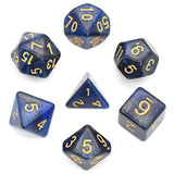 Black & Blue Galaxy RPG Dice Set Plastic Dice Foam Brain Games