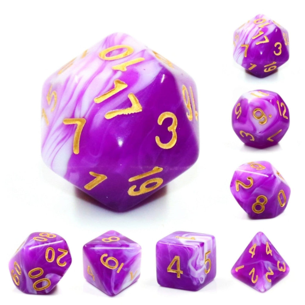 Berry Cream RPG Dice Set Plastic Dice Foam Brain Games