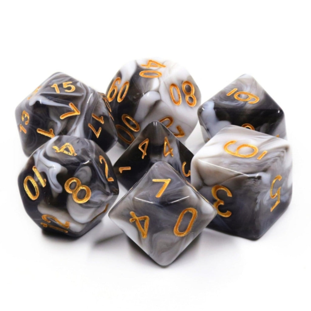 Espresso Cream RPG Dice Set Plastic Dice Foam Brain Games