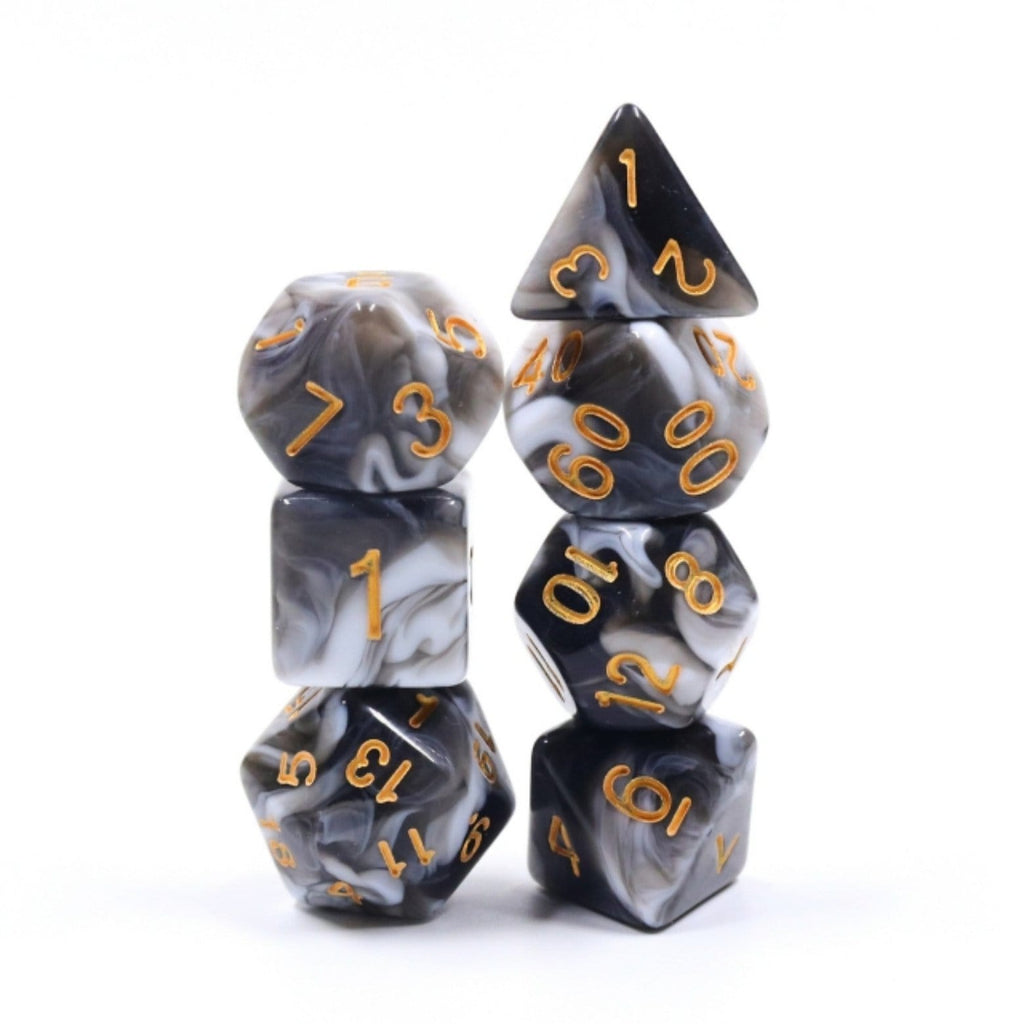 Espresso Cream RPG Dice Set Plastic Dice Foam Brain Games