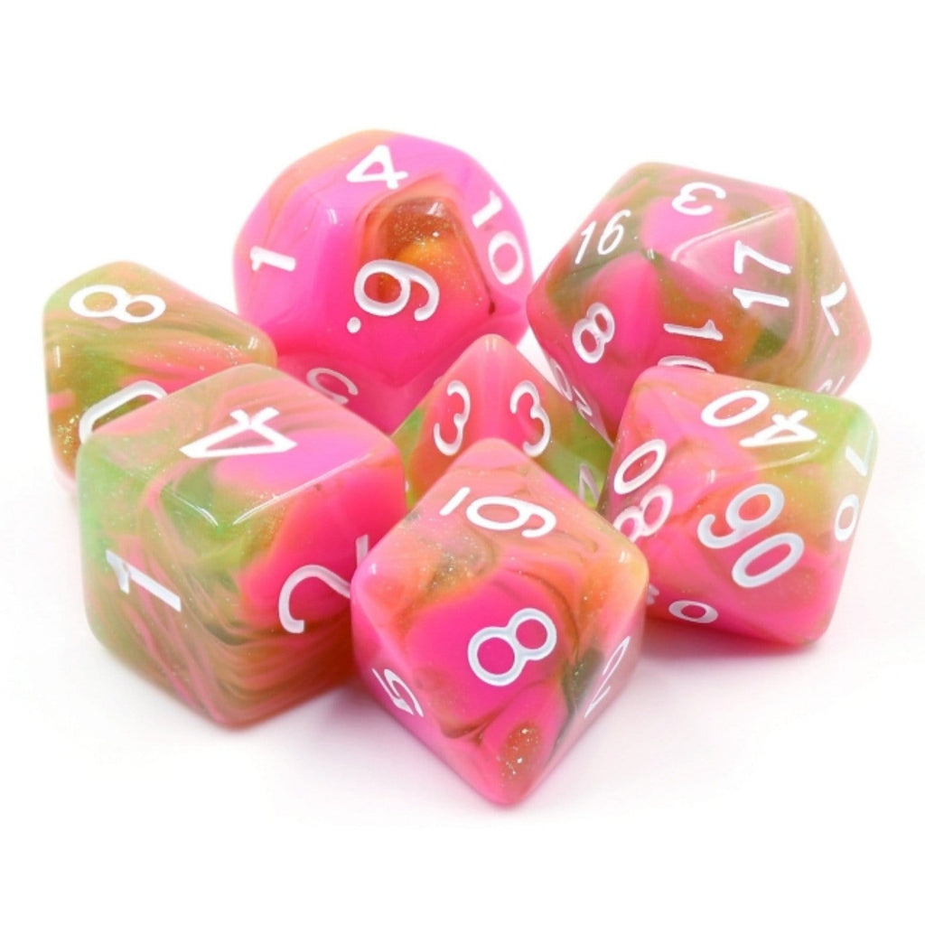 Apple Taffy RPG Dice Set Plastic Dice Foam Brain Games