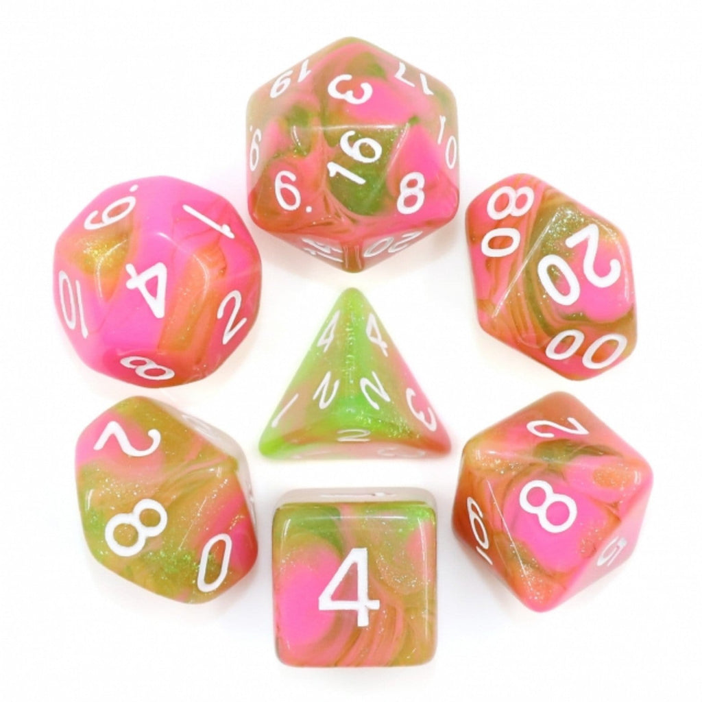 Apple Taffy RPG Dice Set Plastic Dice Foam Brain Games