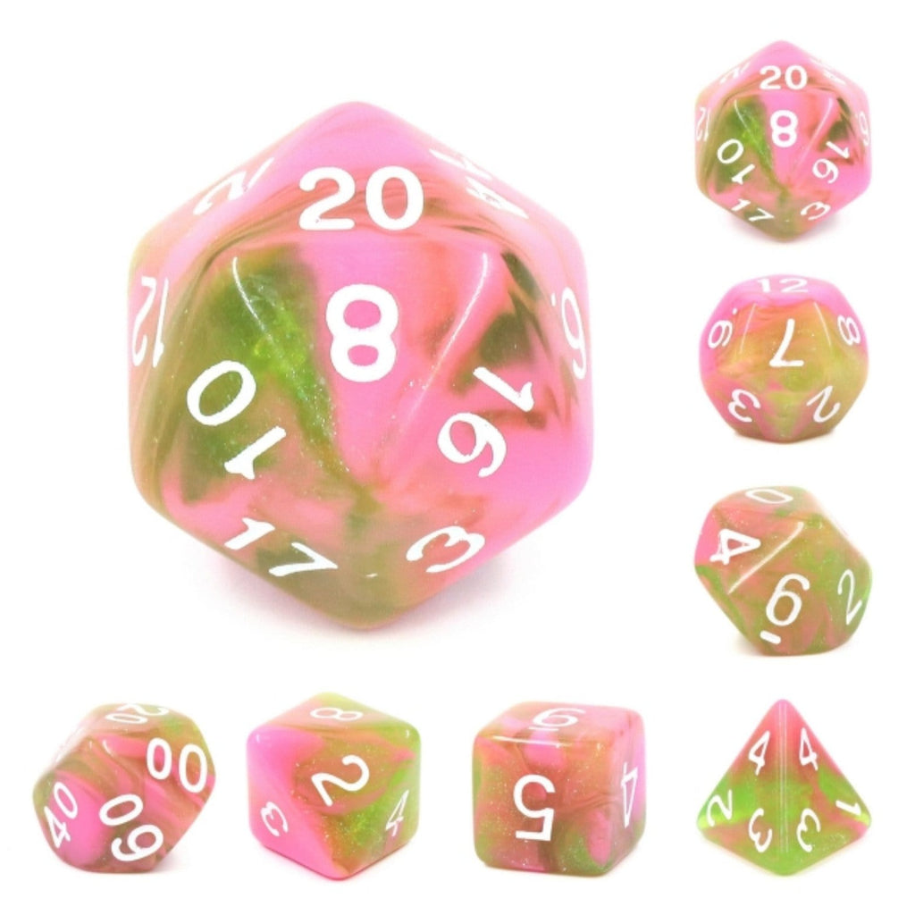 Apple Taffy RPG Dice Set Plastic Dice Foam Brain Games