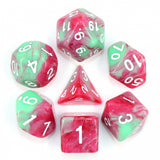 Strawberry Creme RPG Dice Set Plastic Dice Foam Brain Games