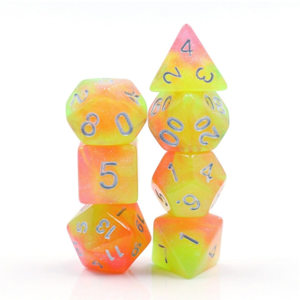 Summer's Joy RPG Dice Set Plastic Dice Foam Brain Games