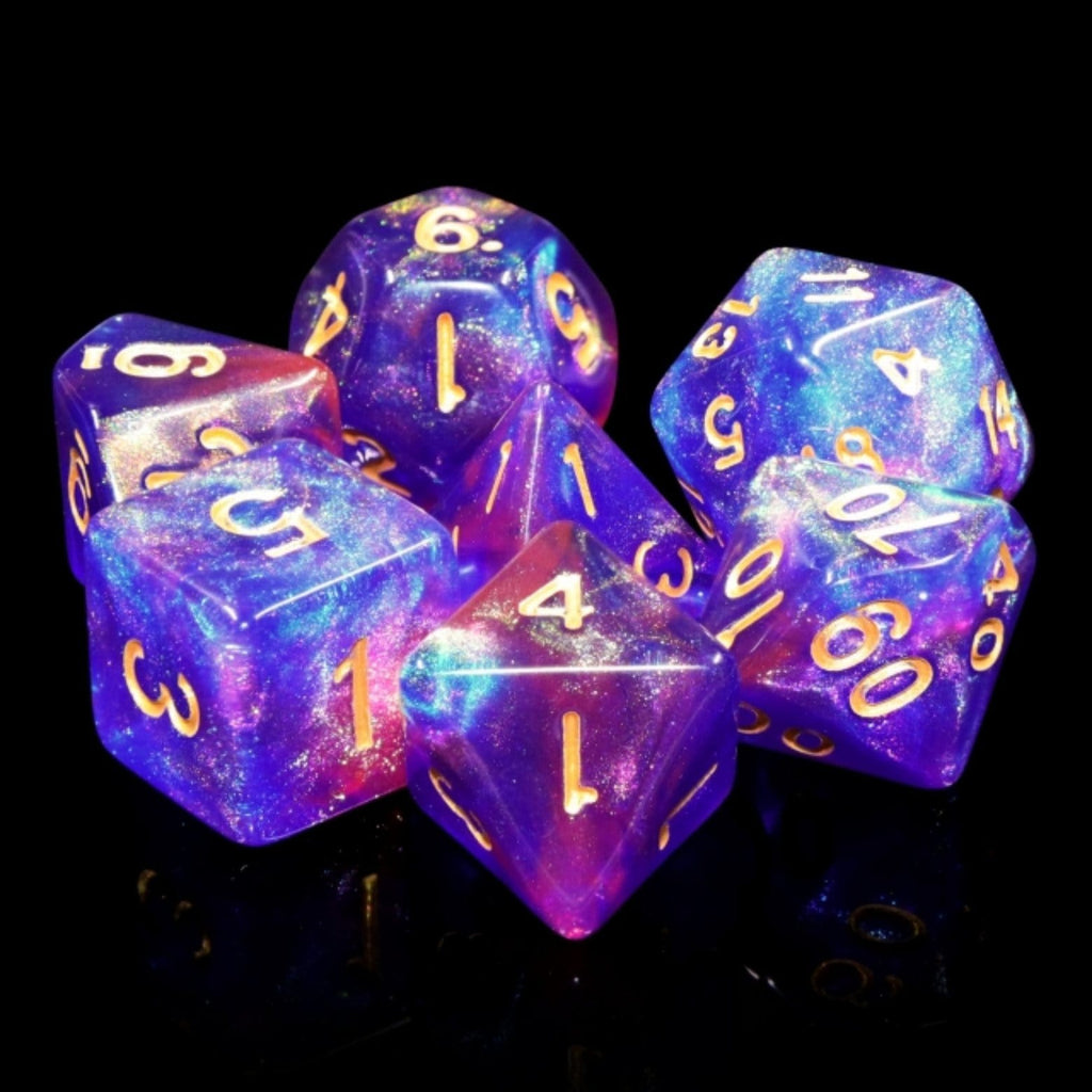 Blue Enchantress RPG Dice Set Plastic Dice Foam Brain Games