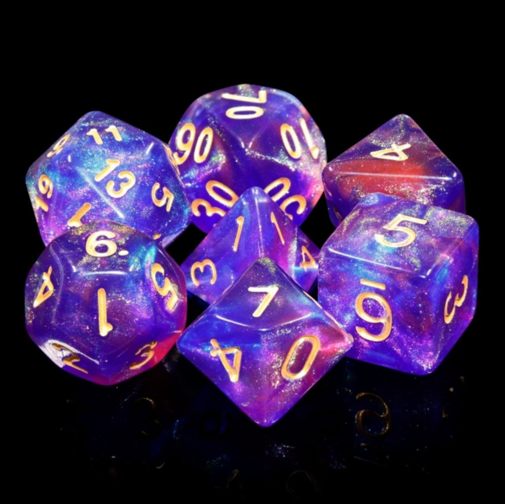 Blue Enchantress RPG Dice Set Plastic Dice Foam Brain Games