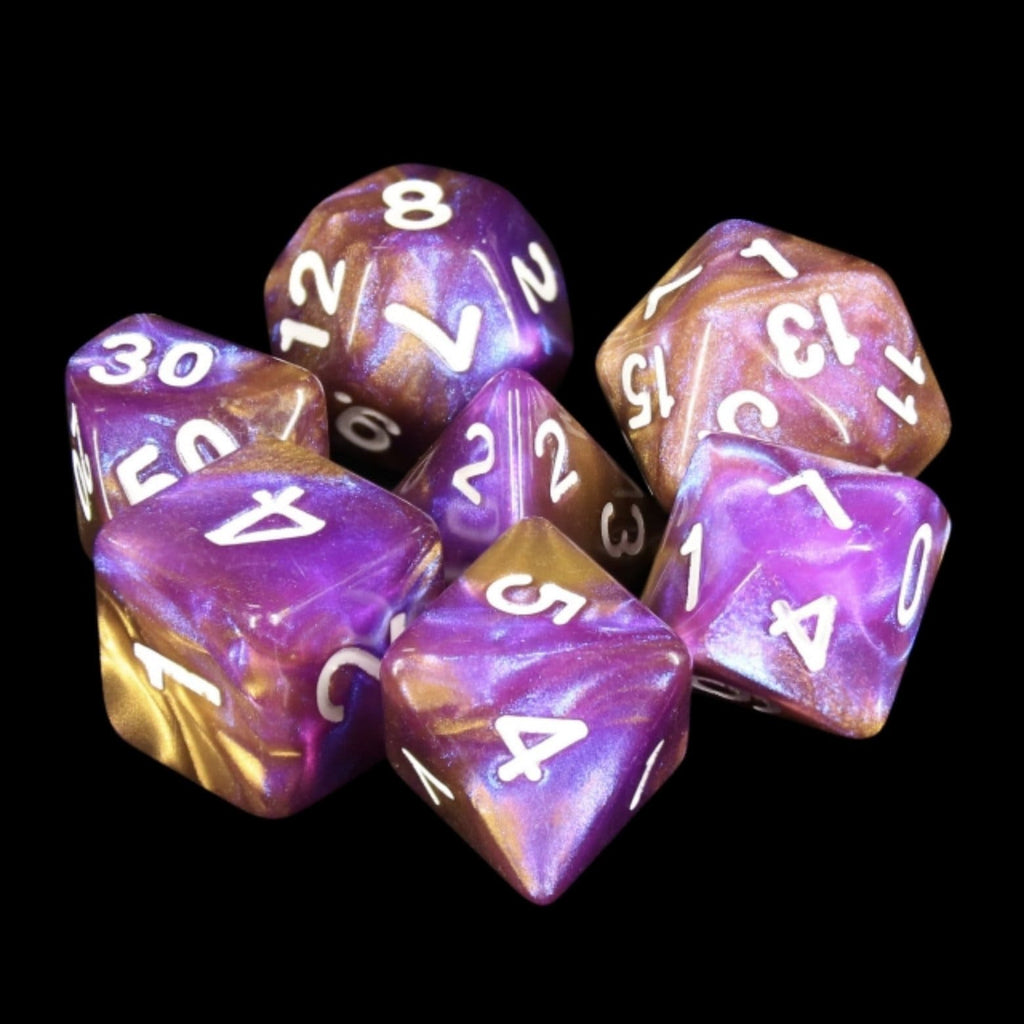 Puce RPG Dice Set Plastic Dice Foam Brain Games