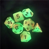Glow in the Dark Mango RPG Dice Set Plastic Dice Foam Brain Games