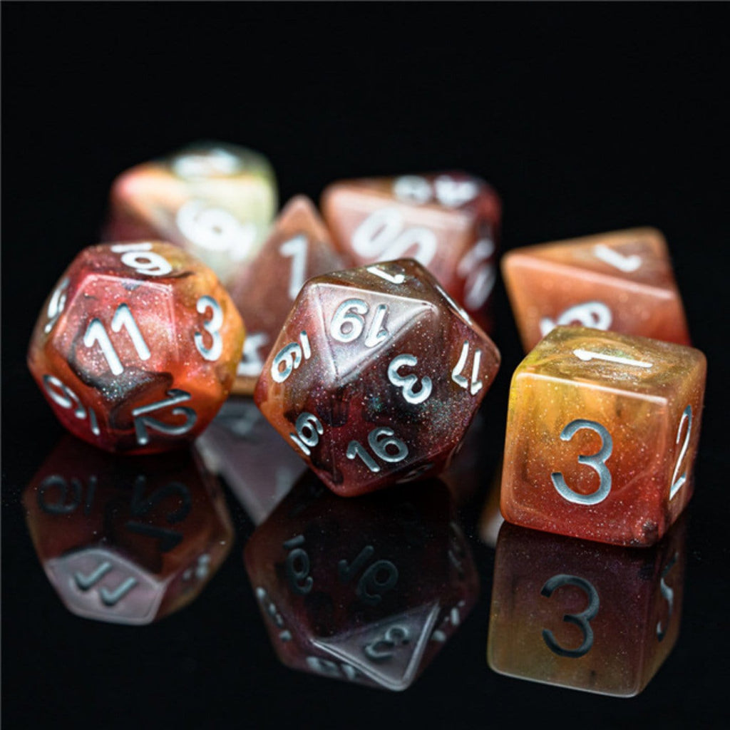 Copper Cosmos RPG Dice Set Plastic Dice Foam Brain Games