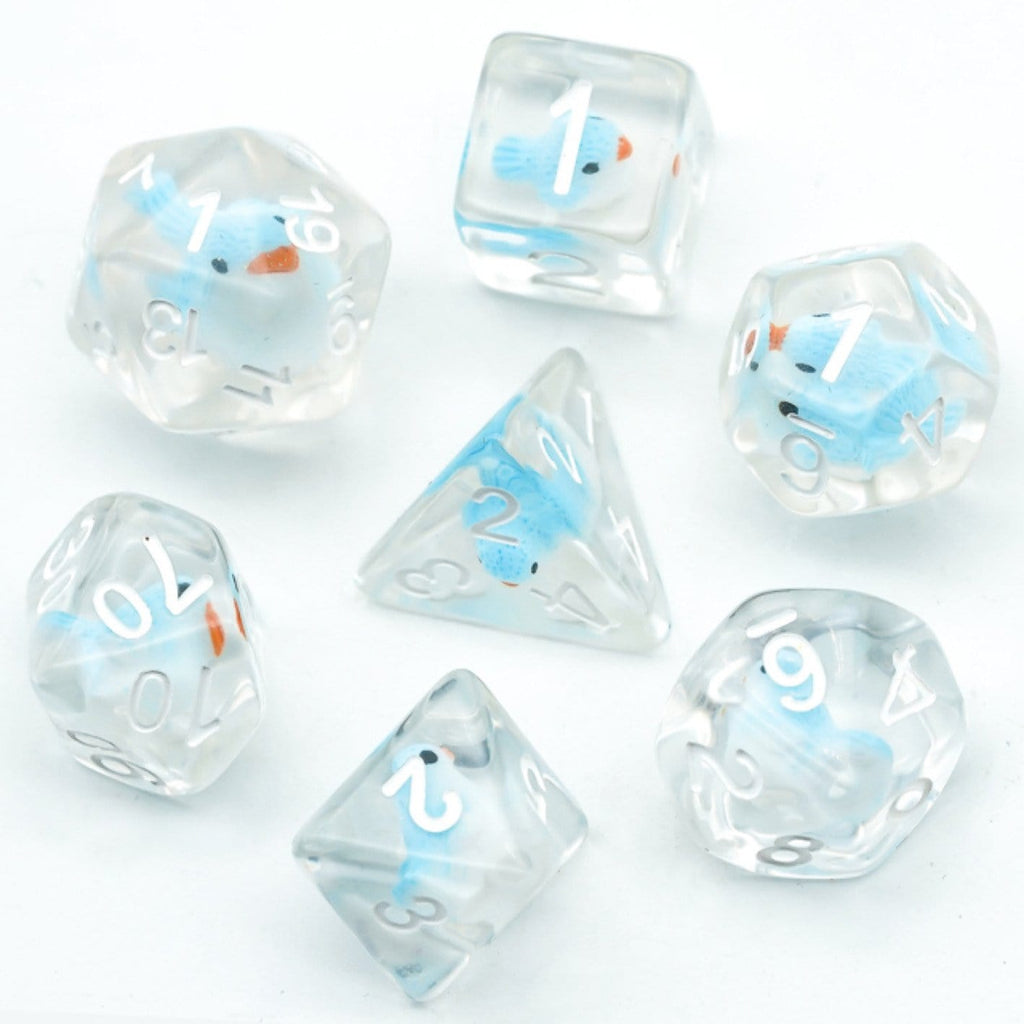 Blue Bird RPG Dice Set Plastic Dice Foam Brain Games