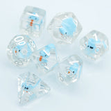 Blue Bird RPG Dice Set Plastic Dice Foam Brain Games