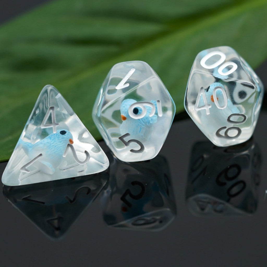 Blue Bird RPG Dice Set Plastic Dice Foam Brain Games